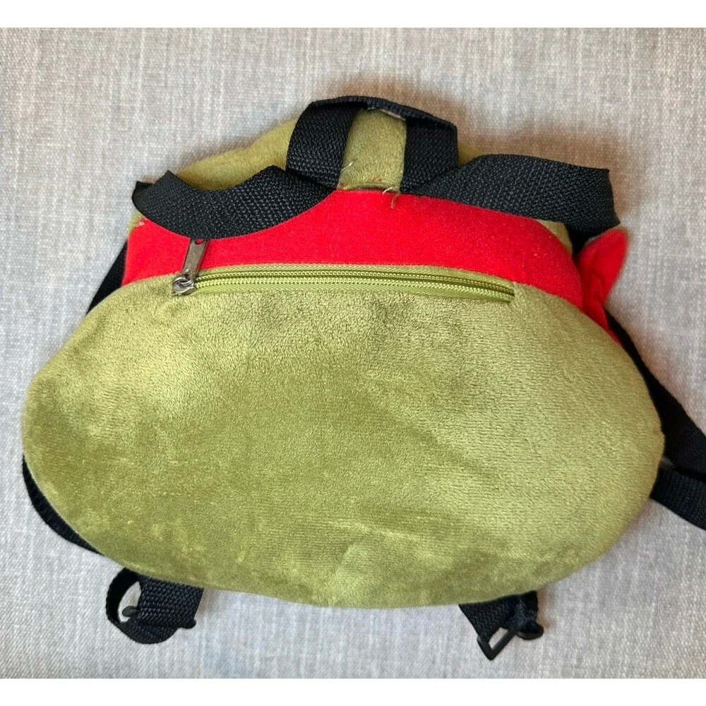 Nickelodeon TMNT Teenage Mutant Ninja Turtles Raphael Plush Head Backpack Y2K